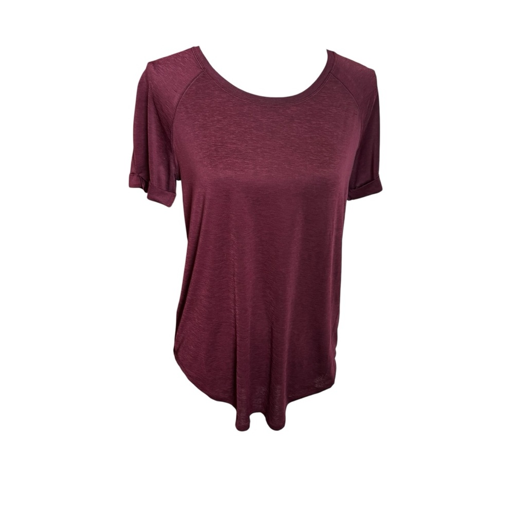 Lululemon Open Up Tie Back Tee in Garnet 8
